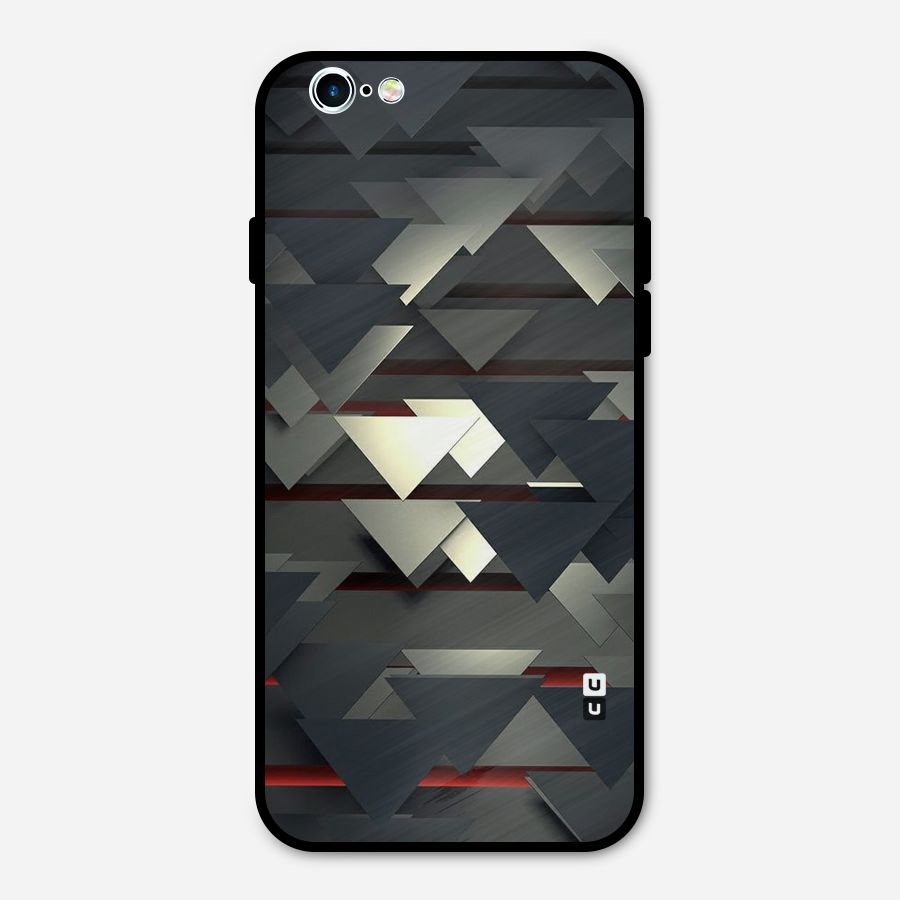 Classic Triangles Design Metal Back Case for iPhone 6 6s