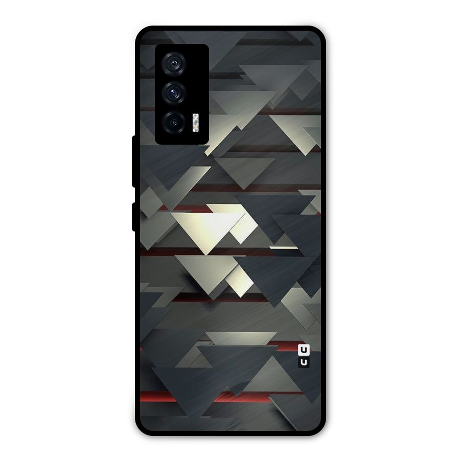 Classic Triangles Design Metal Back Case for iQOO 7 5G
