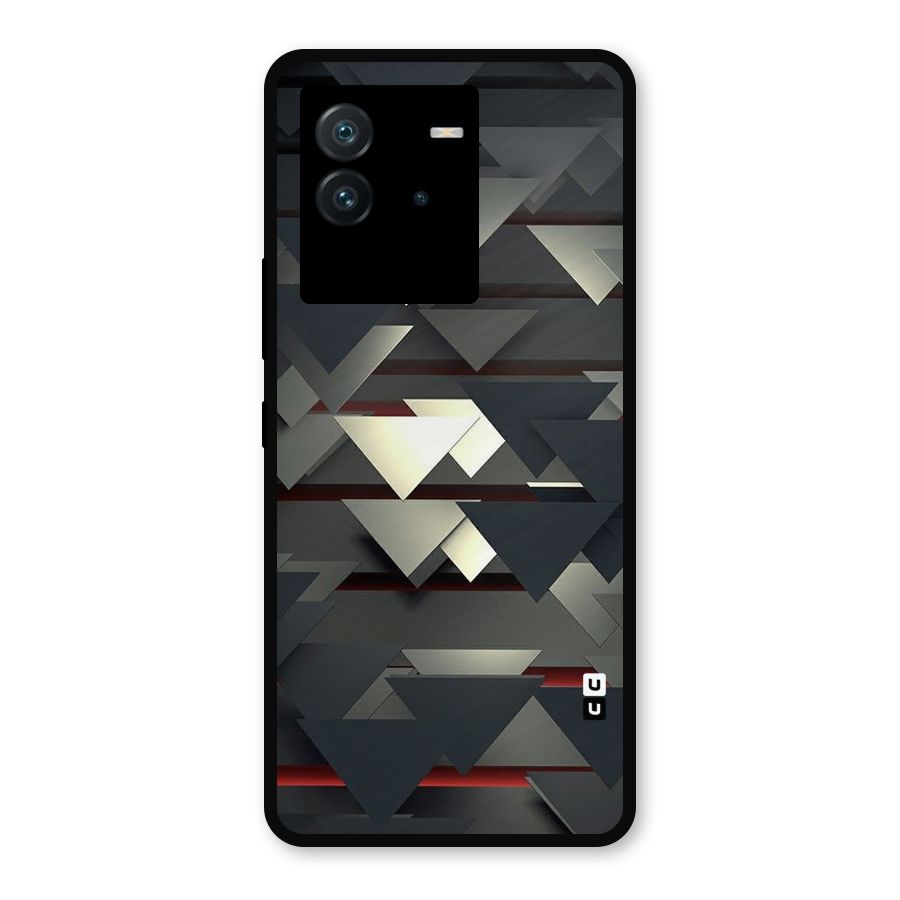Classic Triangles Design Metal Back Case for iQOO Neo 6 5G