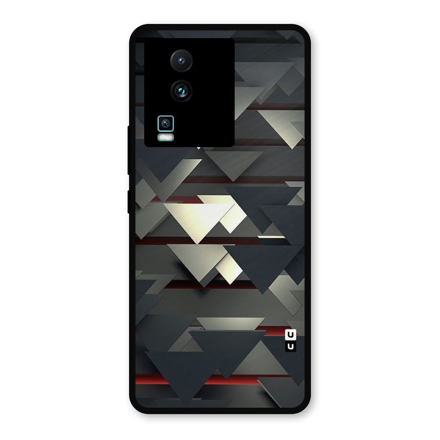 Classic Triangles Design Metal Back Case for iQOO Neo 7