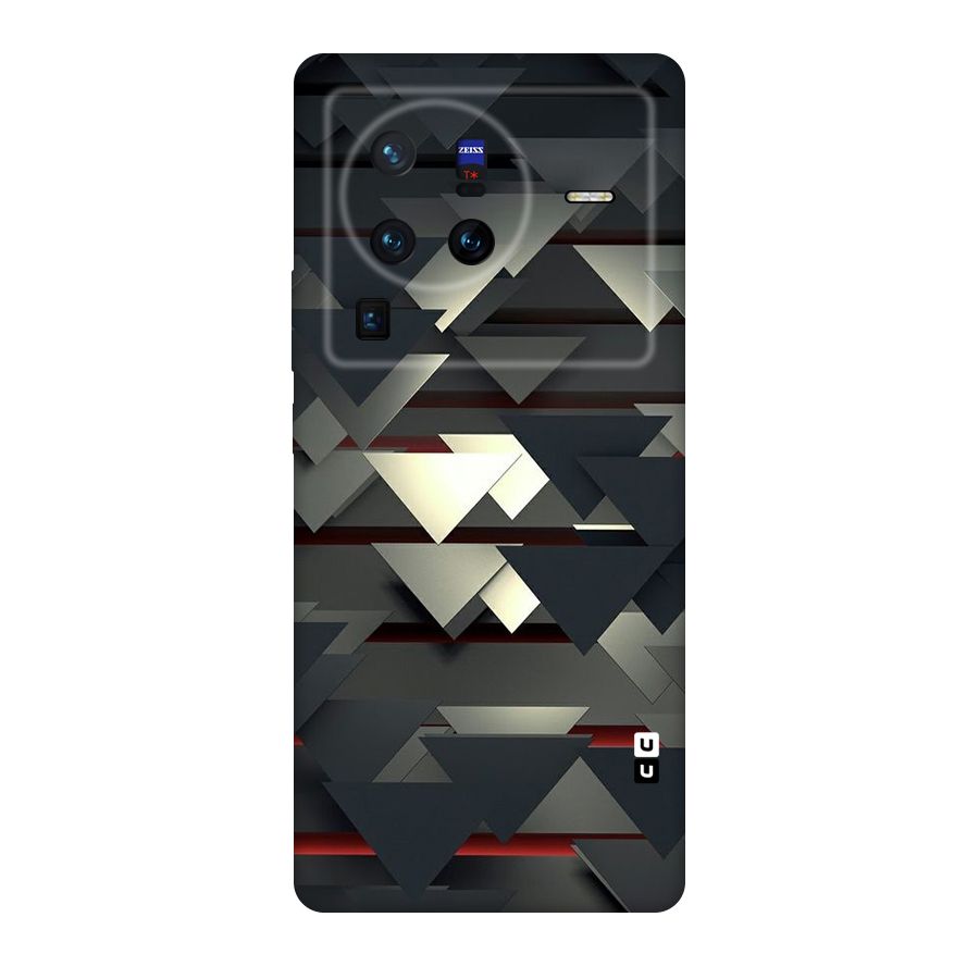 Classic Triangles Design Original Polycarbonate Back Case for Vivo X80