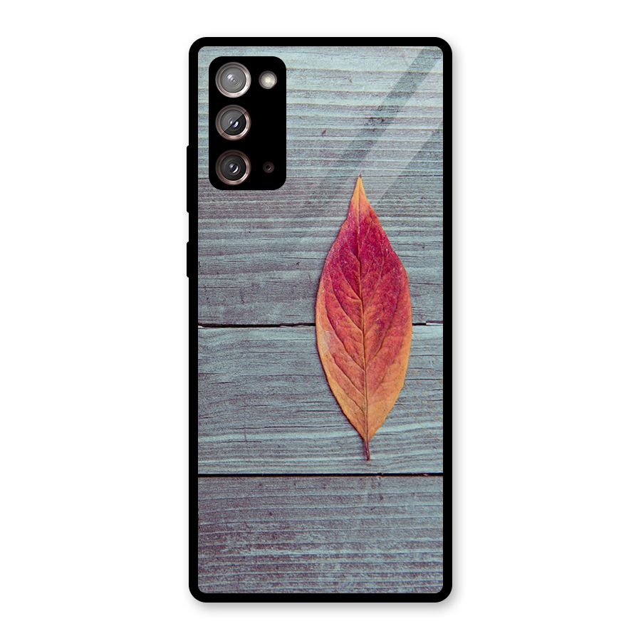 Classic Wood Leaf Glass Back Case for Galaxy Note 20