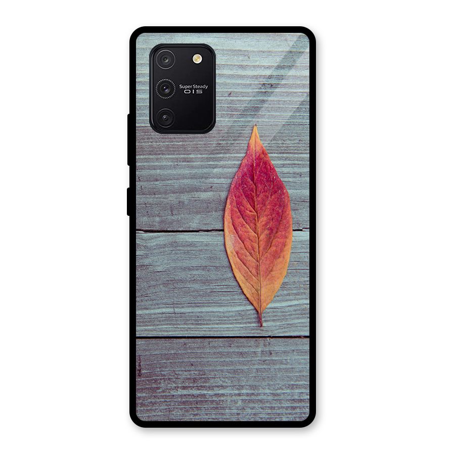 Classic Wood Leaf Glass Back Case for Galaxy S10 Lite