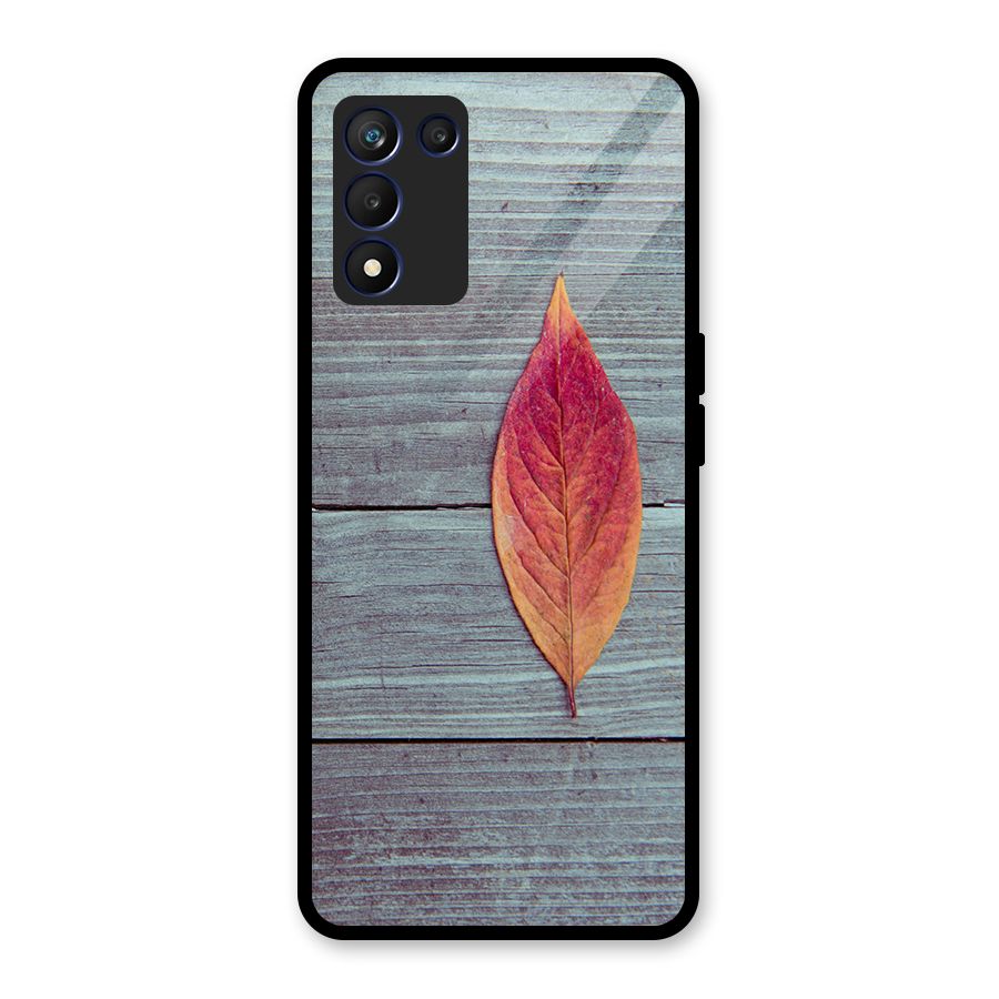 Classic Wood Leaf Glass Back Case for Realme 9 5G Speed