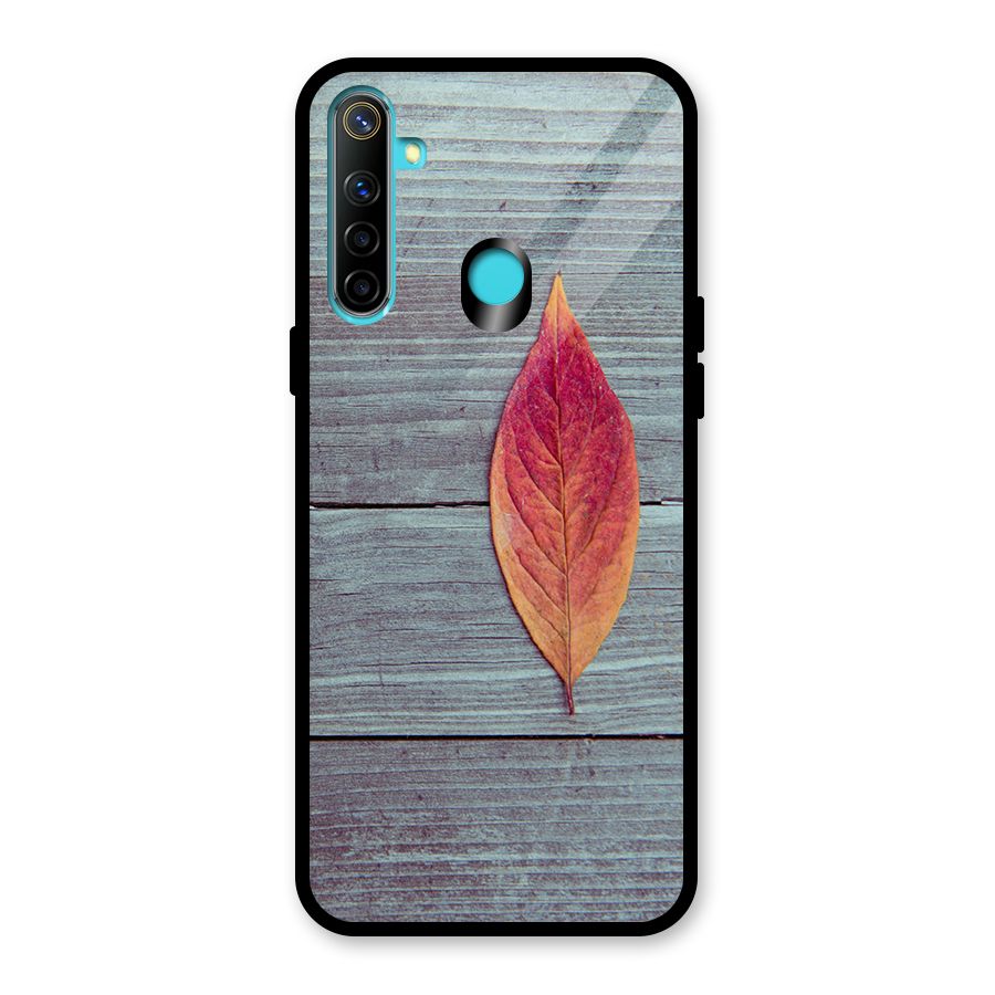 Classic Wood Leaf Glass Back Case for Realme Narzo 10