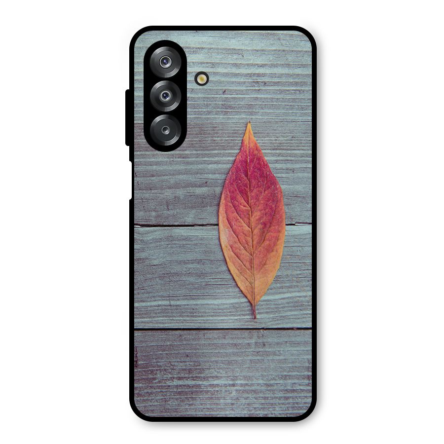 Classic Wood Leaf Metal Back Case for Galaxy A26
