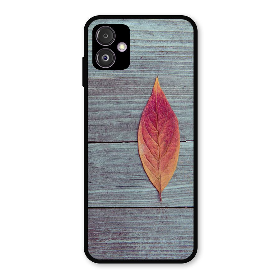 Classic Wood Leaf Metal Back Case for Galaxy F14