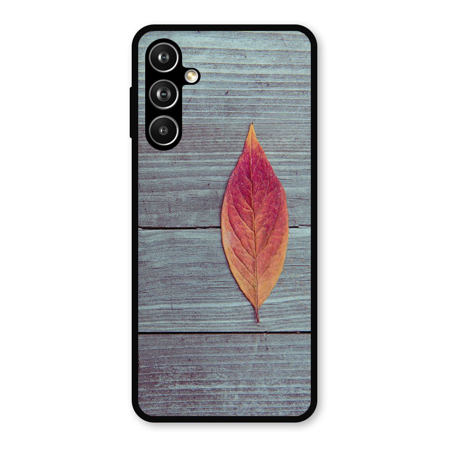 Classic Wood Leaf Metal Back Case for Galaxy F54