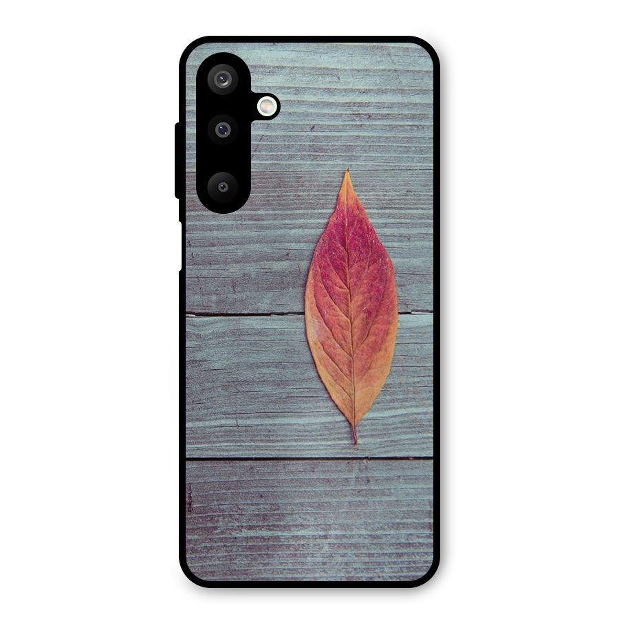 Classic Wood Leaf Metal Back Case for Galaxy M16