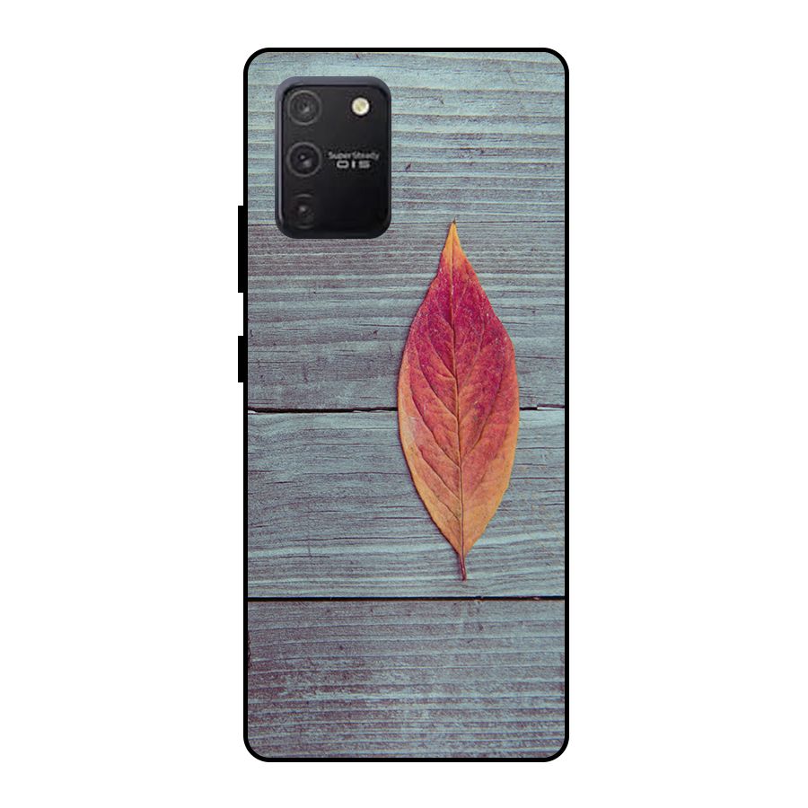 Classic Wood Leaf Metal Back Case for Galaxy S10 Lite