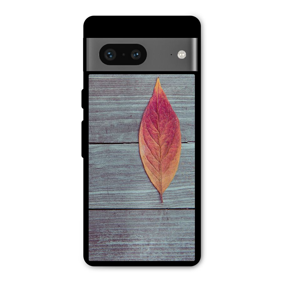 Classic Wood Leaf Metal Back Case for Google Pixel 7