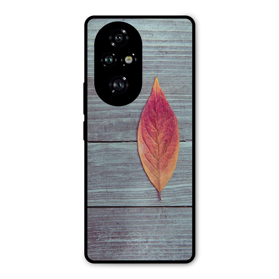 Classic Wood Leaf Metal Back Case for Honor 200 Pro