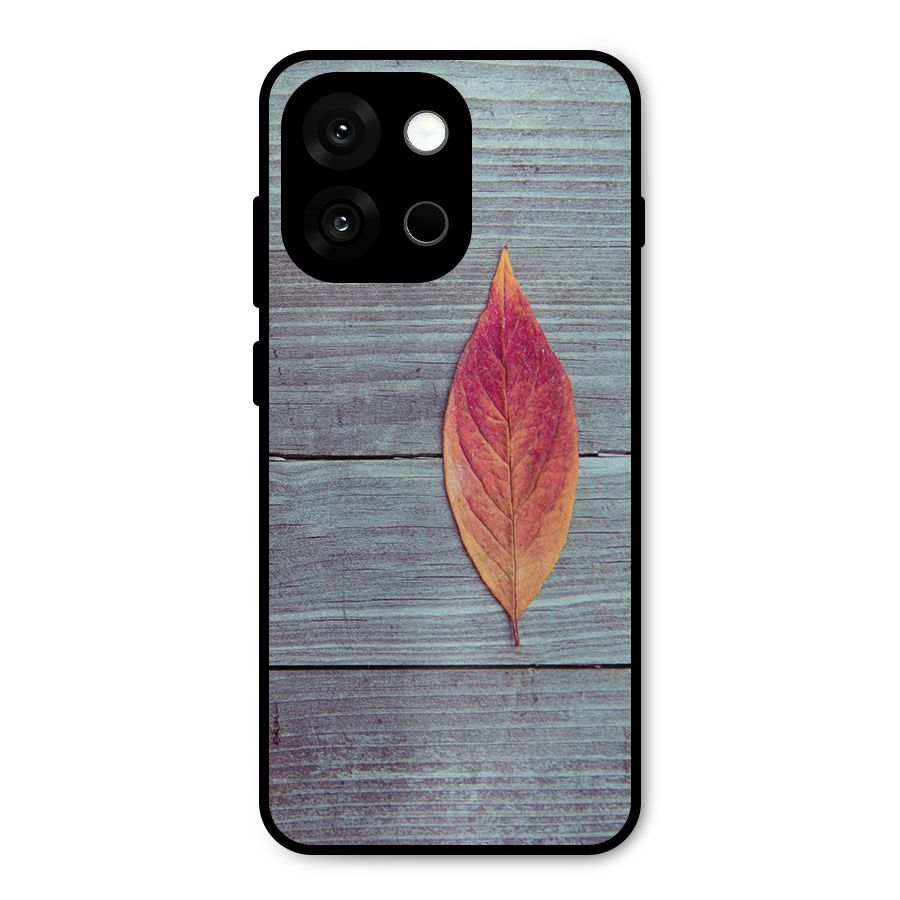 Classic Wood Leaf Metal Back Case for OnePlus 13s