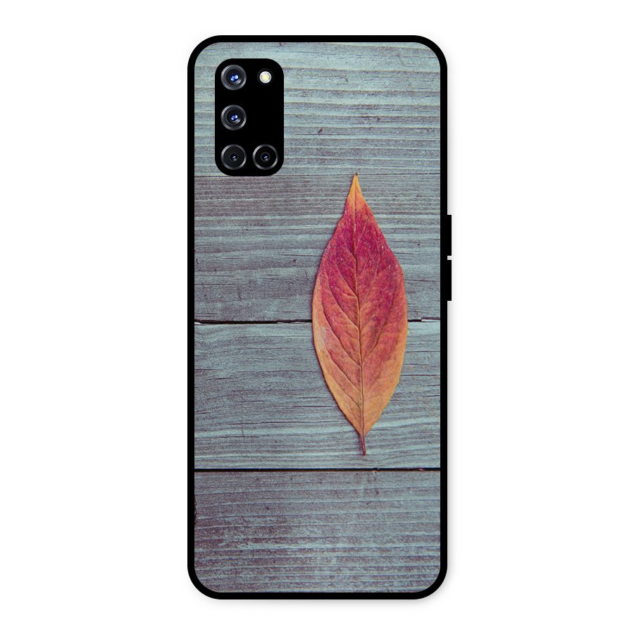Classic Wood Leaf Metal Back Case for Oppo A52