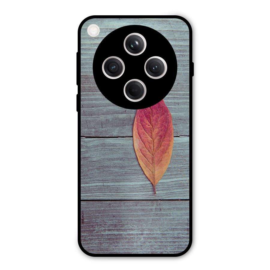 Classic Wood Leaf Metal Back Case for Oppo Find X8