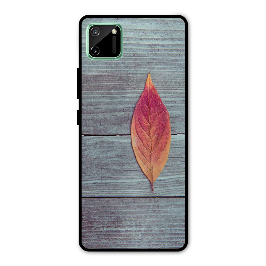 Classic Wood Leaf Metal Back Case for Realme C11