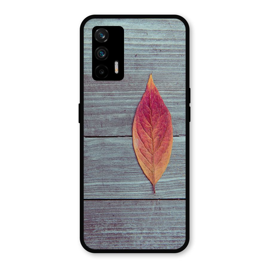 Classic Wood Leaf Metal Back Case for Realme GT 5G