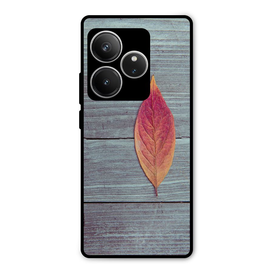 Classic Wood Leaf Metal Back Case for Realme GT 6