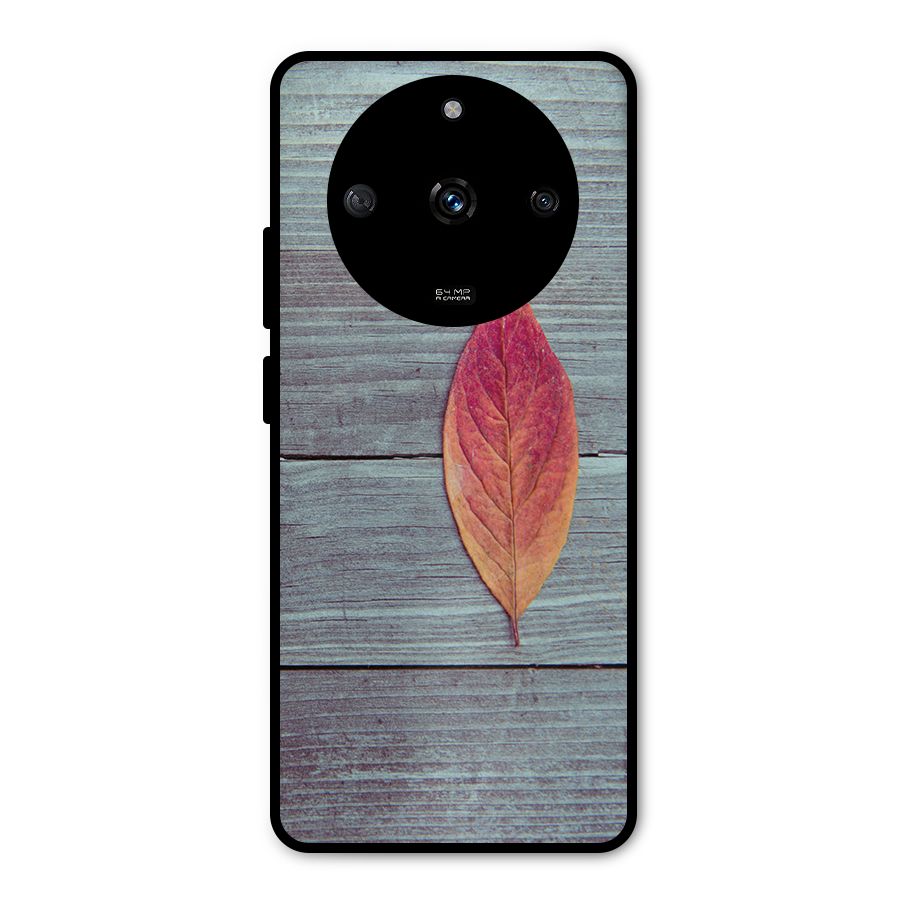 Classic Wood Leaf Metal Back Case for Realme Narzo 60 5G