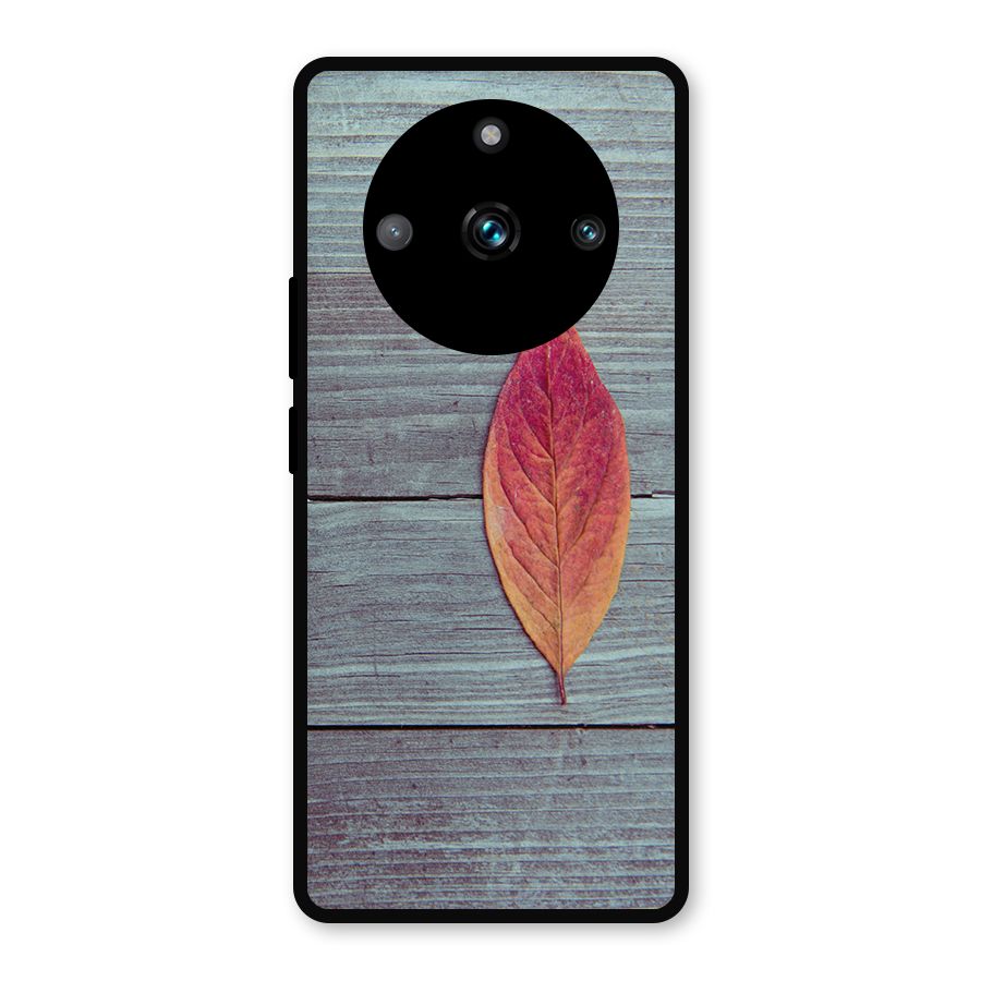 Classic Wood Leaf Metal Back Case for Realme Narzo 60 Pro
