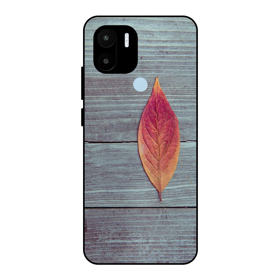 Classic Wood Leaf Metal Back Case for Redmi A1+