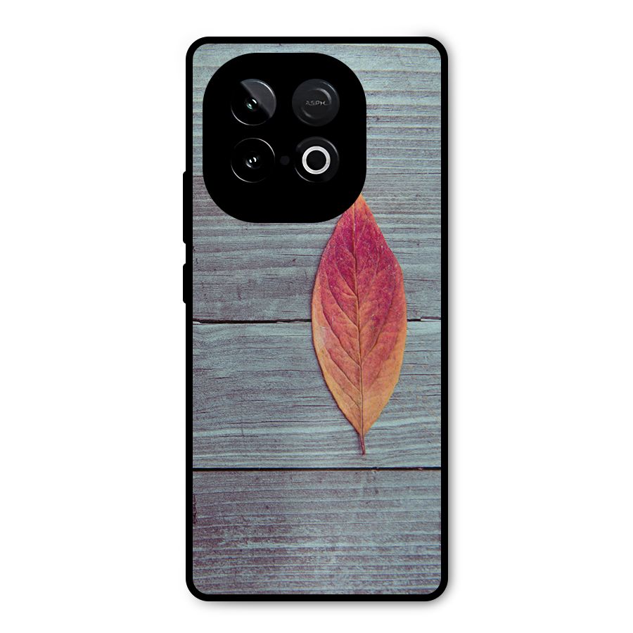 Classic Wood Leaf Metal Back Case for iQOO Neo 10