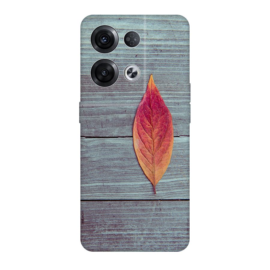 Classic Wood Leaf Original Polycarbonate Back Case for Oppo Reno8 Pro 5G