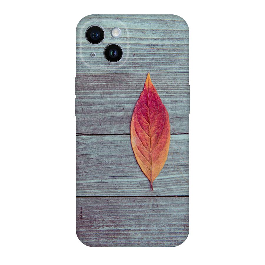 Classic Wood Leaf Original Polycarbonate Back Case for iPhone 14