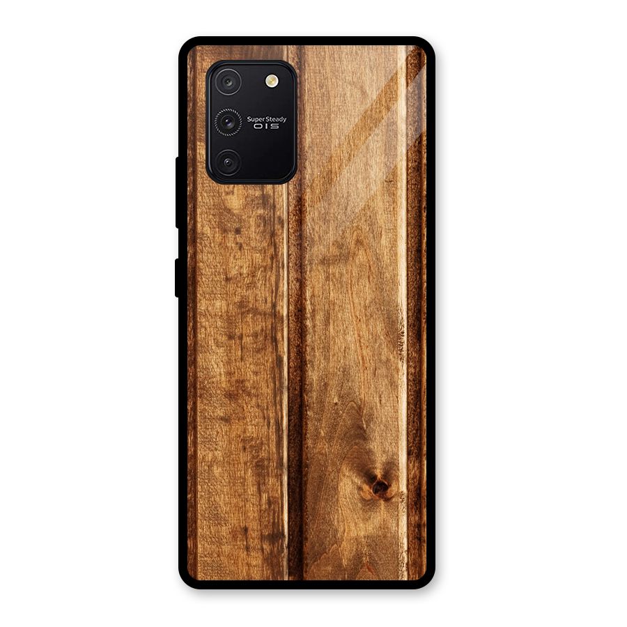 Classic Wood Print Glass Back Case for Galaxy S10 Lite