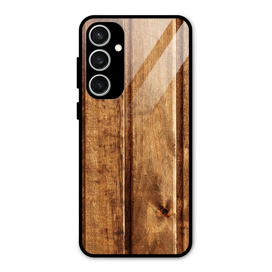 Classic Wood Print Glass Back Case for Galaxy S23 FE
