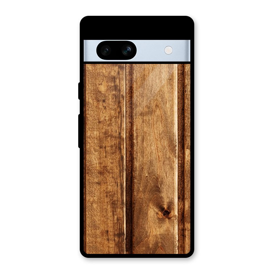 Classic Wood Print Glass Back Case for Google Pixel 7a