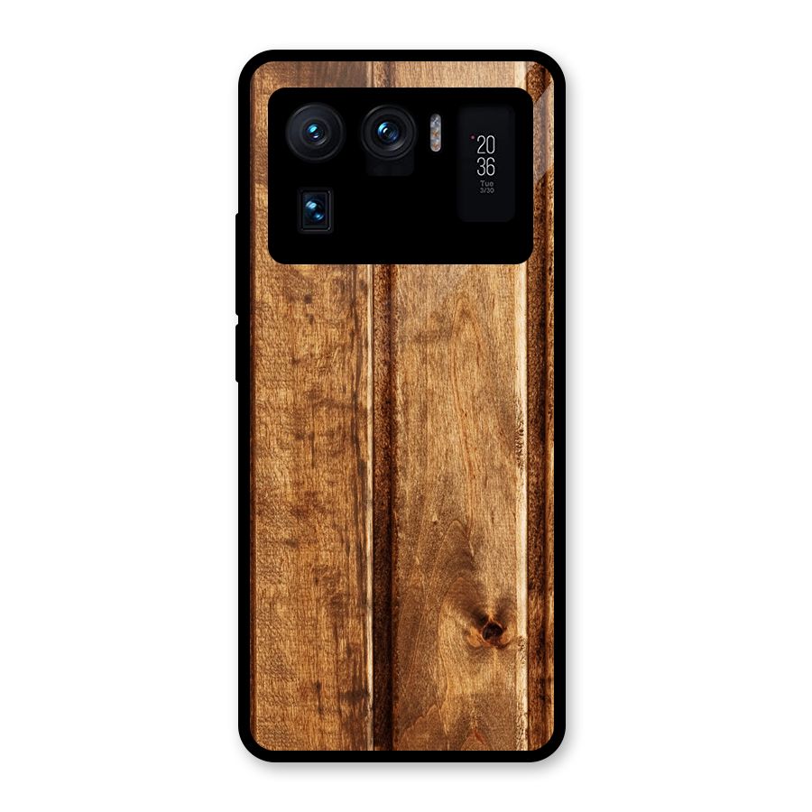Classic Wood Print Glass Back Case for Mi 11 Ultra