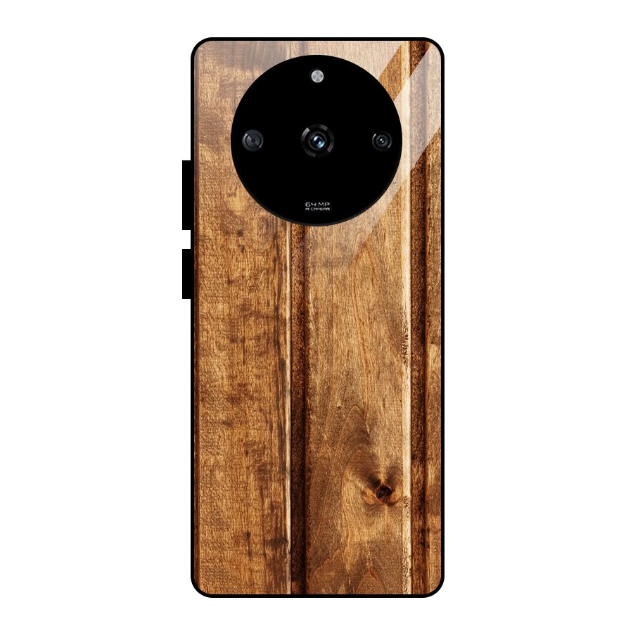 Classic Wood Print Glass Back Case for Realme Narzo 60 5G