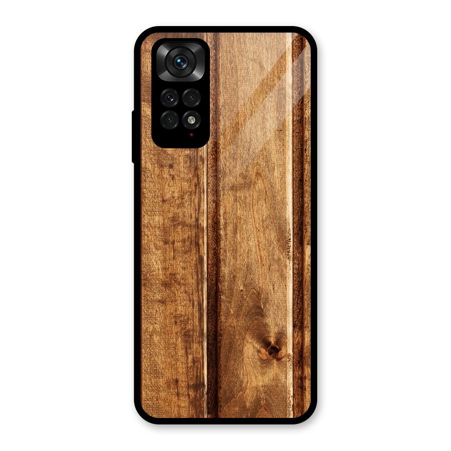 Classic Wood Print Glass Back Case for Redmi Note 11S