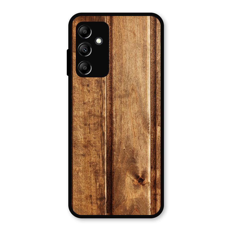 Classic Wood Print Metal Back Case for Galaxy A14 5G