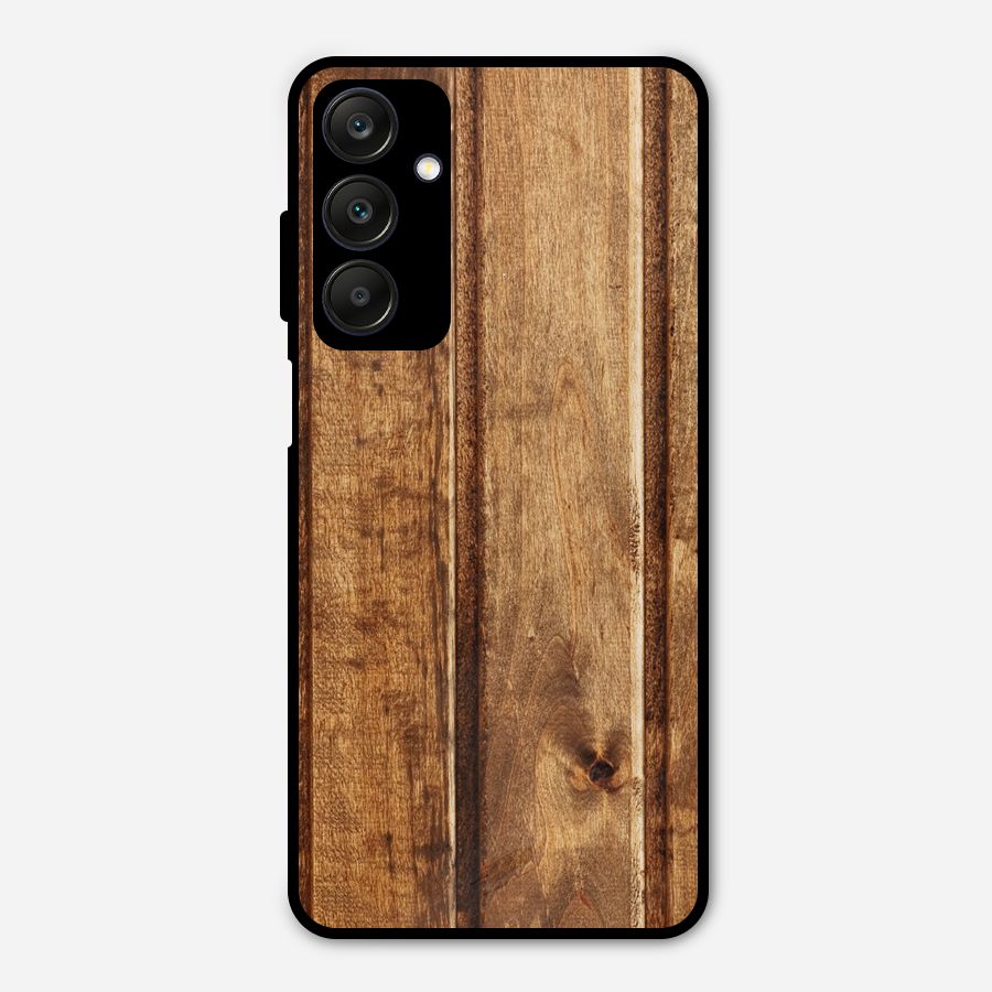 Classic Wood Print Metal Back Case for Galaxy A25 5G