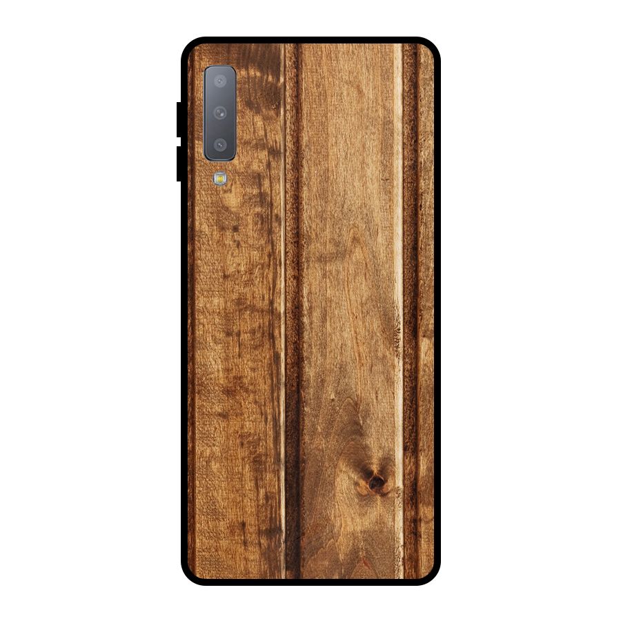 Classic Wood Print Metal Back Case for Galaxy A7 (2018)