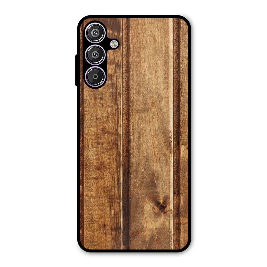 Classic Wood Print Metal Back Case for Galaxy F15