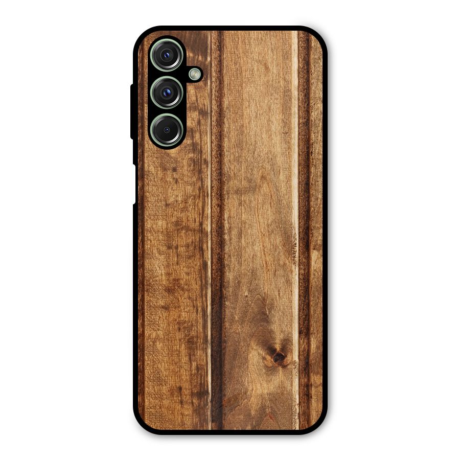 Classic Wood Print Metal Back Case for Galaxy F34