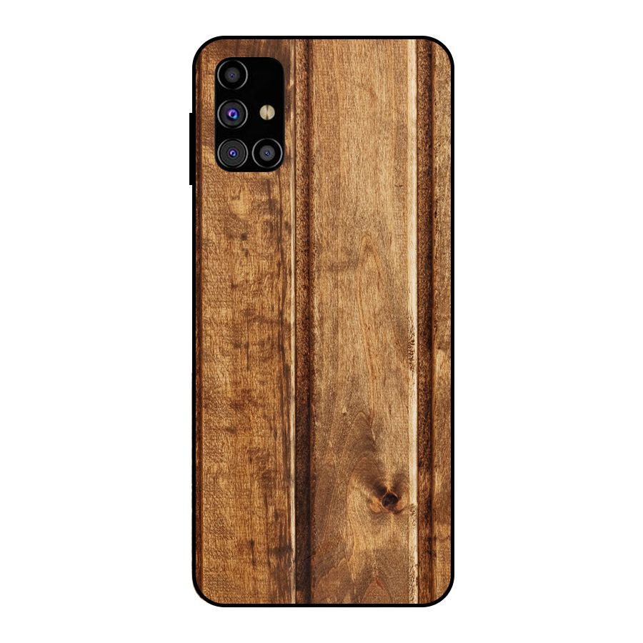 Classic Wood Print Metal Back Case for Galaxy M31s