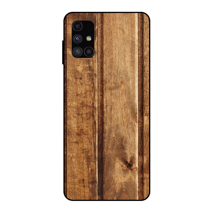 Classic Wood Print Metal Back Case for Galaxy M51