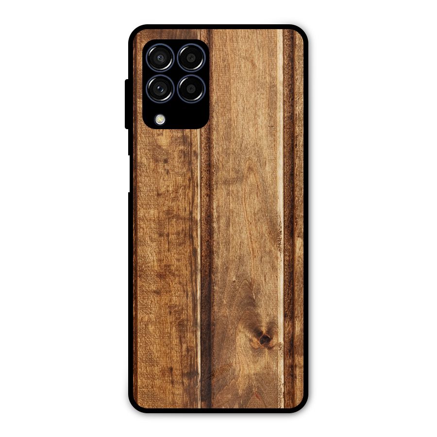 Classic Wood Print Metal Back Case for Galaxy M53 5G