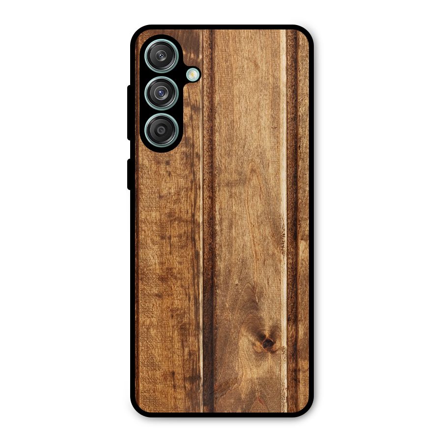 Classic Wood Print Metal Back Case for Galaxy M55 5G