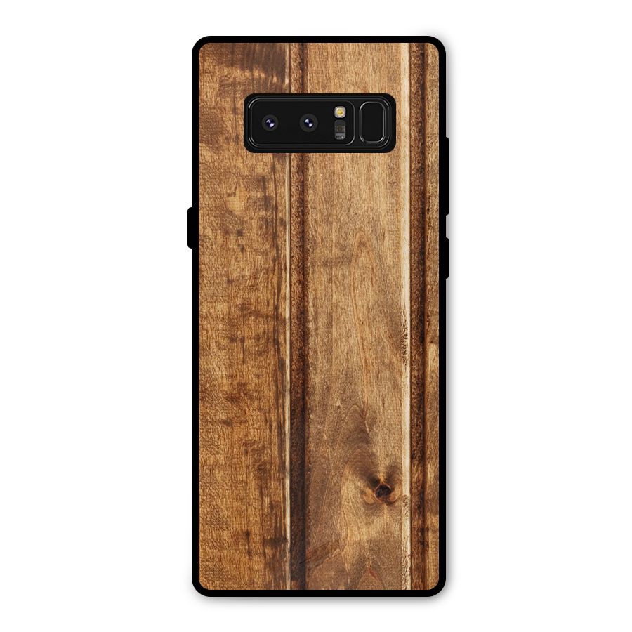 Classic Wood Print Metal Back Case for Galaxy Note 8