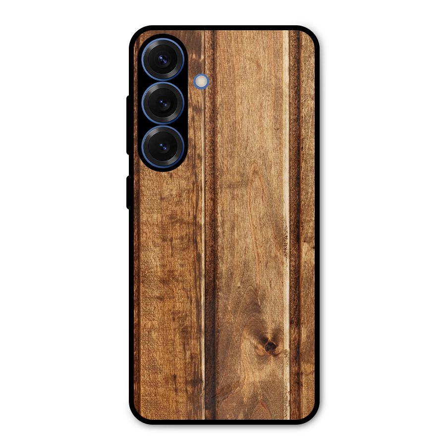 Classic Wood Print Metal Back Case for Galaxy S25