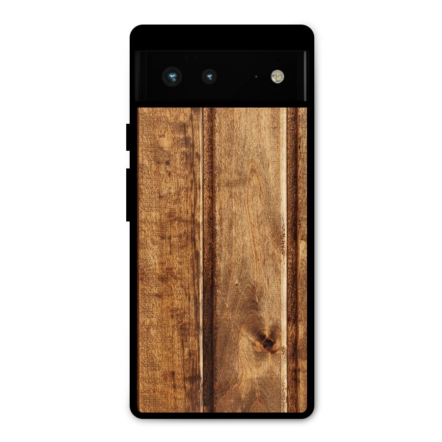 Classic Wood Print Metal Back Case for Google Pixel 6
