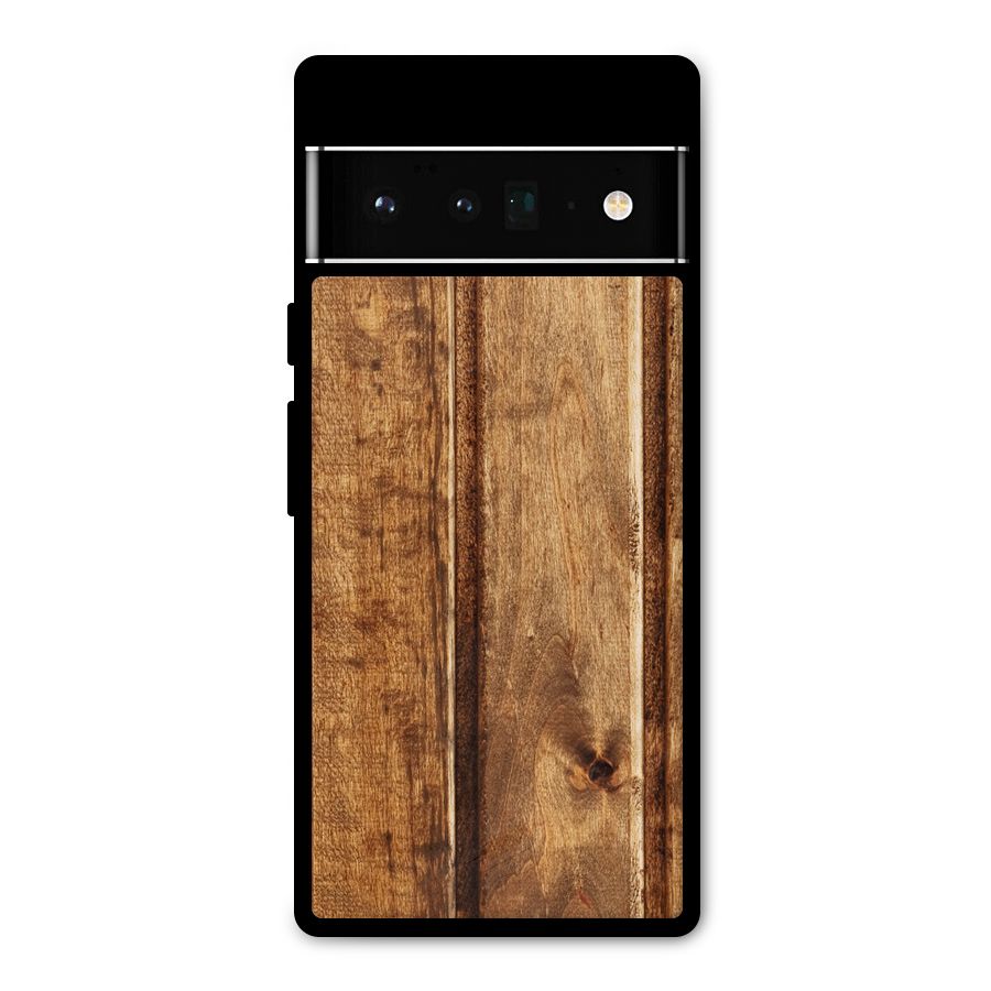 Classic Wood Print Metal Back Case for Google Pixel 6 Pro