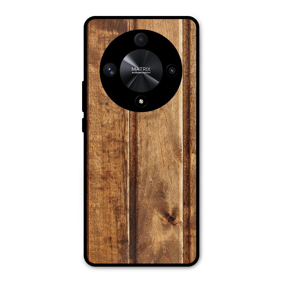 Classic Wood Print Metal Back Case for Honor X9b