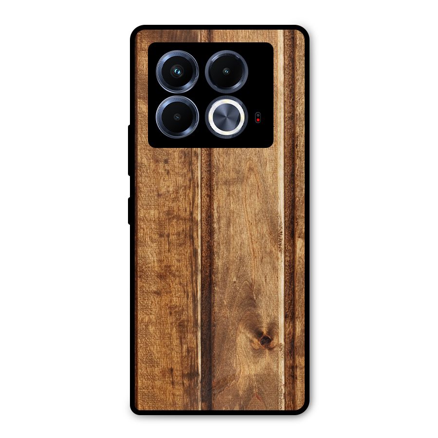 Classic Wood Print Metal Back Case for Infinix Note 40 5G