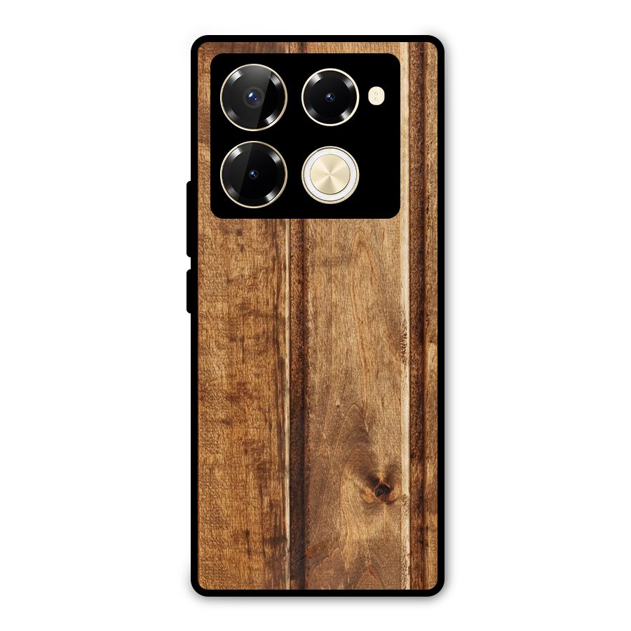 Classic Wood Print Metal Back Case for Infinix Note 40 Pro